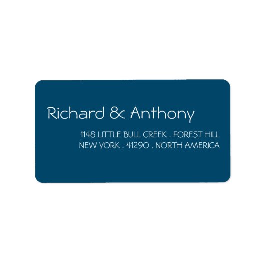 Einfach moderne, trendige Hochzeit Adressaufkleber (Vorne)