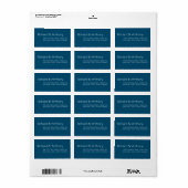 Einfach moderne, trendige Hochzeit Adressaufkleber (Vorne)