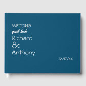Einfach moderne, trendige Hochzeit Gästebuch (Vorderseite)