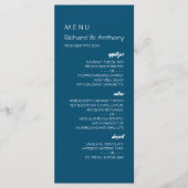 Einfach moderne, trendige Hochzeit Menükarte (Vorderseite)