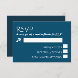 Einfach moderne, trendige Hochzeit RSVP Karte