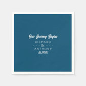 Einfach moderne, trendige Hochzeit Serviette (Vorderseite)