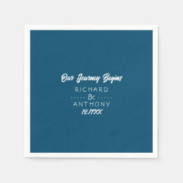 Einfach moderne, trendige Hochzeit Serviette