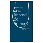 Einfach moderne, trendige Hochzeit Vielen Dank Kleine Geschenktüte (Vorderseite)