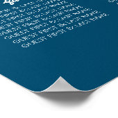 Einfach moderne, trendige Hochzeitssitzkarte Poster (Ecke)