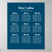 Einfach moderne, trendige Hochzeitssitzkarte Poster (Vorne)