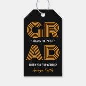 Einfach moderner Abschluss Vielen Dank, dass Sie d Geschenkanhänger (Vorderseite)