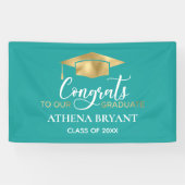 Einfach moderner Aquamariner Abschluss Banner (Horizontal)