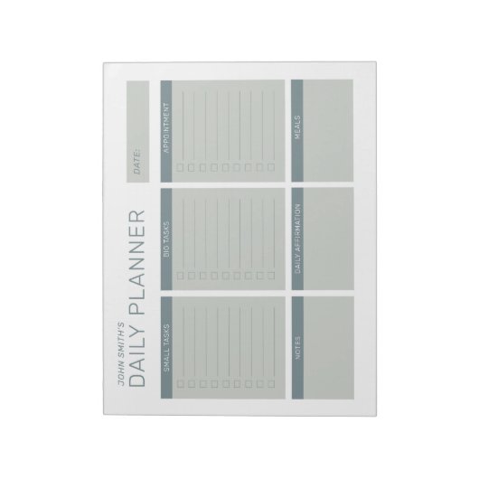 Einfach moderner Beruflicher Tagesplaner Notizblock (Rotiert)