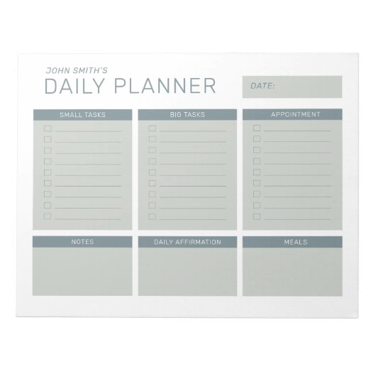 Einfach moderner Beruflicher Tagesplaner Notizblock (Vorderseite)