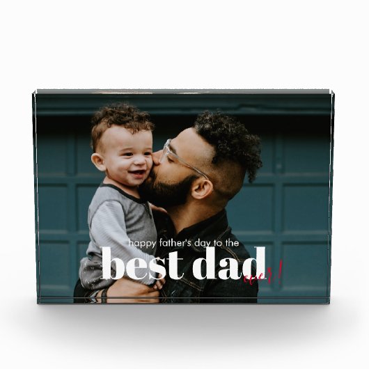 Einfach moderner bester Vater je Fotoblock (Vorderseite)