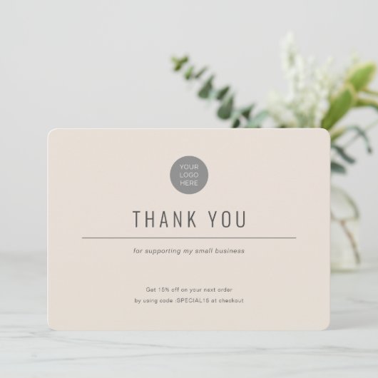 Einfach-moderner Hintergrund - Business Danke Yo (Stehend Vorderseite)