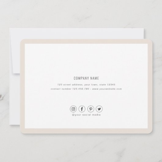 Einfach-moderner Hintergrund - Business Danke Yo (Rückseite)