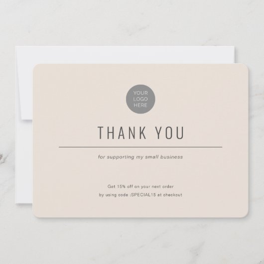 Einfach-moderner Hintergrund - Business Danke Yo (Vorderseite)