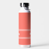 Einfach moderner Individuelle Name Stilvoll farben Trinkflasche (Links)