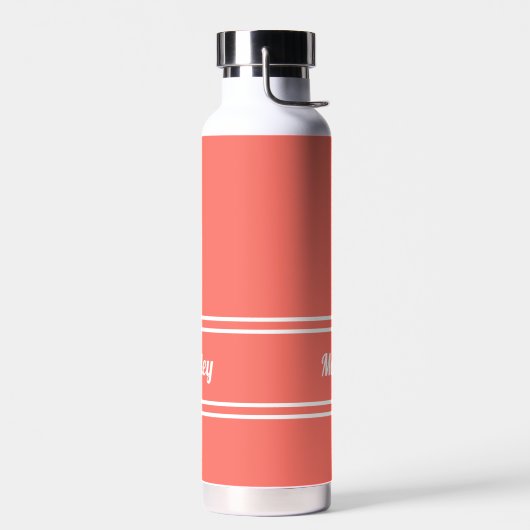 Einfach moderner Individuelle Name Stilvoll farben Trinkflasche (Links)