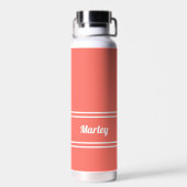 Einfach moderner Individuelle Name Stilvoll farben Trinkflasche (Rückseite)