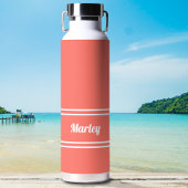 Einfach moderner Individuelle Name Stilvoll farben Trinkflasche