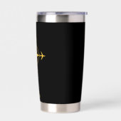 Einfach moderner Kompass und Flugzeug, Reisen nach Thermobecher (Links)