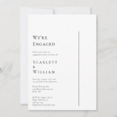 Einfach moderner Minimal Wir sind Verlobt Einladung (Vorderseite)