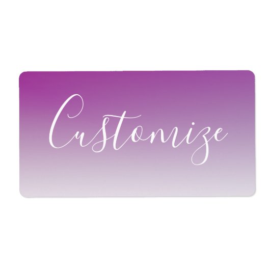 Einfach moderner Minimalismus Lila Ombre Gradient (Vorne)