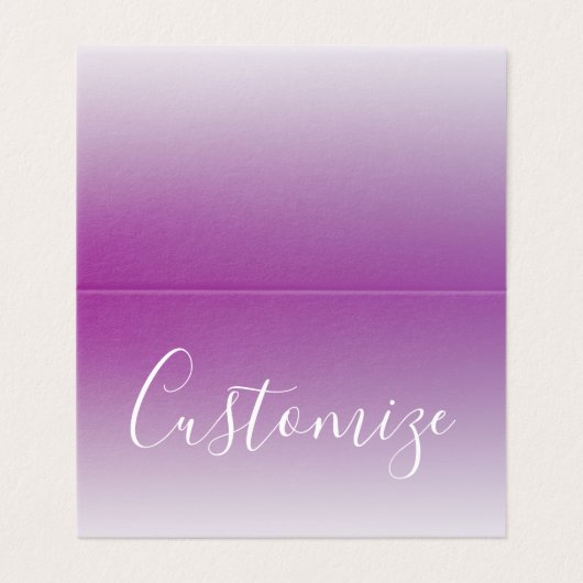 Einfach moderner Minimalismus Lila Ombre Gradient (Außenseite Aufgefaltet)