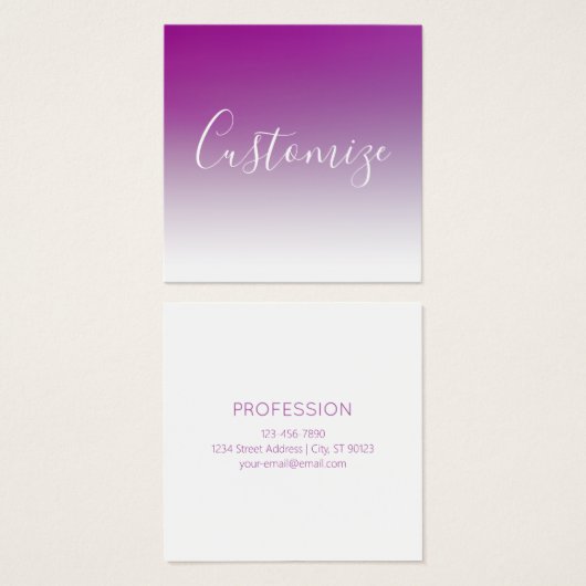 Einfach moderner Minimalismus Lila Ombre Gradient (Vorne & Hinten)