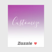 Einfach moderner Minimalismus Lila Ombre Gradient Aufkleber (Blatt)