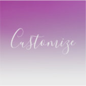 Einfach moderner Minimalismus Lila Ombre Gradient Aufkleber (Vorderseite)