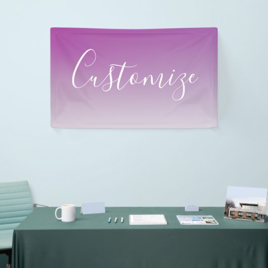 Einfach moderner Minimalismus Lila Ombre Gradient Banner (Messeveranstaltung)