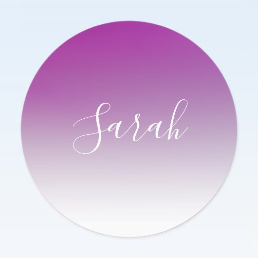 Einfach moderner Minimalismus Lila Ombre Gradient Etiketten