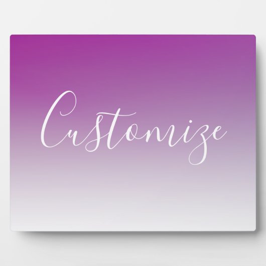 Einfach moderner Minimalismus Lila Ombre Gradient Fotoplatte (Vorderseite)