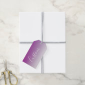Einfach moderner Minimalismus Lila Ombre Gradient Geschenkanhänger (Mit Garn)