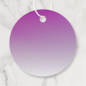 Einfach moderner Minimalismus Lila Ombre Gradient Geschenkanhänger (Rückseite)