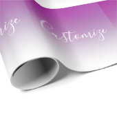 Einfach moderner Minimalismus Lila Ombre Gradient Geschenkpapier (Rolleneckpunkt)