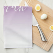 Einfach moderner Minimalismus Lila Ombre Gradient Geschirrtuch (Viertel Falte)