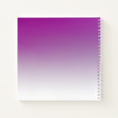 Einfach moderner Minimalismus Lila Ombre Gradient Notizblock (Rückseite)