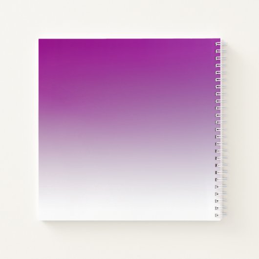 Einfach moderner Minimalismus Lila Ombre Gradient Notizblock (Rückseite)