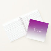 Einfach moderner Minimalismus Lila Ombre Gradient Notizblock (Innenseite)