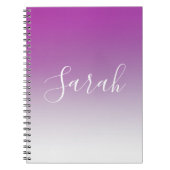 Einfach moderner Minimalismus Lila Ombre Gradient Notizblock (Vorderseite)