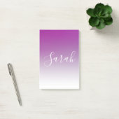 Einfach moderner Minimalismus Lila Ombre Gradient Post-it Klebezettel (Büro)