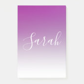 Einfach moderner Minimalismus Lila Ombre Gradient Post-it Klebezettel (Vorderseite)