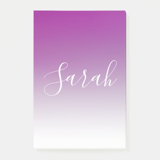 Einfach moderner Minimalismus Lila Ombre Gradient Post-it Klebezettel (Vorderseite)