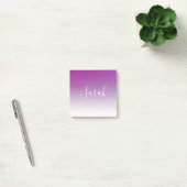 Einfach moderner Minimalismus Lila Ombre Gradient Post-it Klebezettel (Büro)