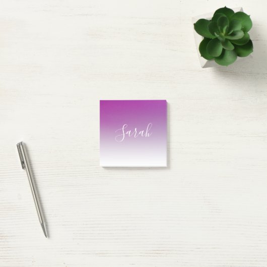 Einfach moderner Minimalismus Lila Ombre Gradient Post-it Klebezettel (Büro)