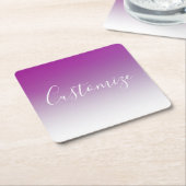 Einfach moderner Minimalismus Lila Ombre Gradient Rechteckiger Pappuntersetzer (angewinkelt)