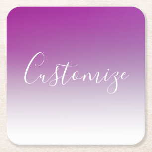 Einfach moderner Minimalismus Lila Ombre Gradient Rechteckiger Pappuntersetzer
