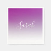 Einfach moderner Minimalismus Lila Ombre Gradient Serviette (Vorderseite)