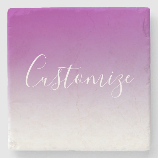 Einfach moderner Minimalismus Lila Ombre Gradient Steinuntersetzer (Vorderseite)