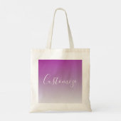 Einfach moderner Minimalismus Lila Ombre Gradient Tragetasche (Rückseite)